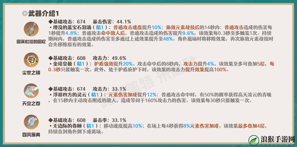 原神散兵武器选什么