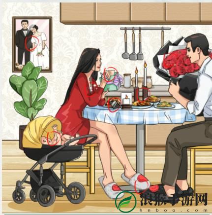 疯狂梗传结婚纪念日找出12处爱情的证据通关攻略